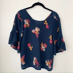 Madewell Silk Floral blouse